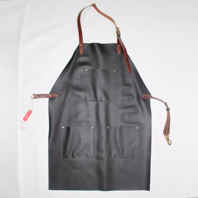 China 100% Eco-friendly Cowhide Custom Logo Waterproof Top Layer Adjustable Aprons for sale