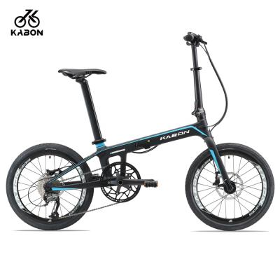 China Carbon Fiber Ready For Adults Folding Bike Carbon Boat Bicycle Mini Compact City Folding Bike 20 Inch With Shimano 9 Speed for sale