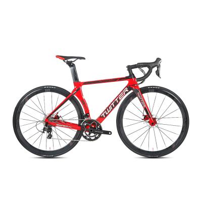 China New Arrival Carbon Fiber TWITTER SNIPER2.0 R7000 700C Road Bike 22 Speed ​​Bicycle With Hydraulic Disc Brake for sale