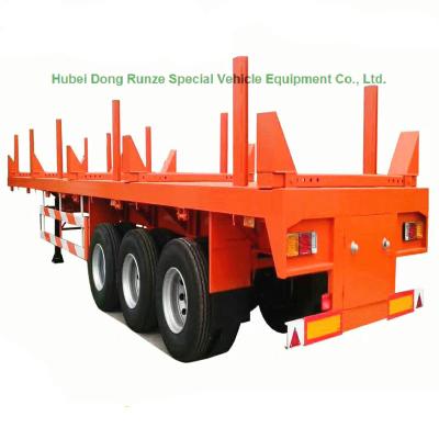 China Timber Lumber Transport Semi Trailer Long Wood Transport Log Trailer, 3 Axle Log Trailer 60ton  for sale