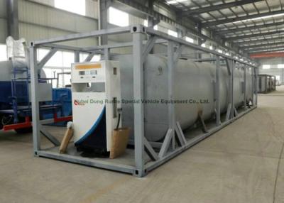 China Dong Run Refuel Tank Container 40 FT , ISO Mobile Gasoline Station Tank for sale