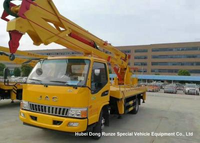 China Hydraulic Rising Truck Mounted Aerial Platform , 16-18 Meter High Altitude Trucks for sale