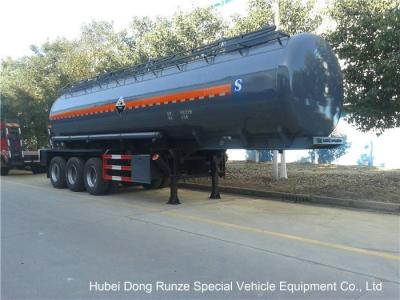 China Hydrochloric Acid Tanker Semi Trailer , Chemical Road Tankers Custom Material for sale