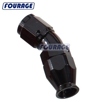 China 30 Degree Swivel Aluminum Joint Full Flow One Piece Female Automobile Fuel Line Auto Parts One Thread PTFE Hose Gasoline and Oil Ends for sale