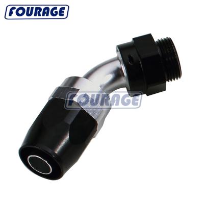 China For Oil Cooler / Good For Setrab Cooler Car Part 45 Degree AN6 To M22x1.5 Billet Oil Cooling / Aluminum Reusable Liner Pipe End Adapter Cooler Swivel Fitting for sale