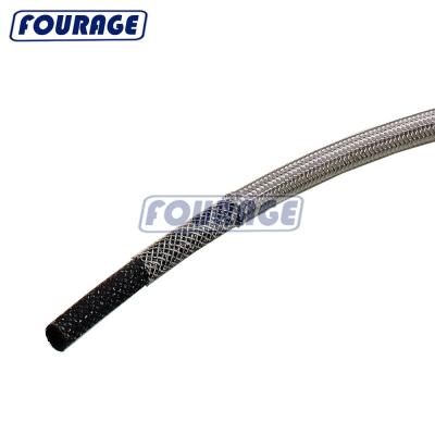 China CPE Reinforced Synthetic Rubber Liner with Nylon Inner Braid for E85 Oil Cooler Methanol Fuel System Stainless Steel CPE NBR Braided Fuel Line Hoses 4AN 6AN 8AN 10AN for sale