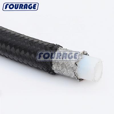 China Gasoline Engine High Performance Black Stainless Steel Nylon Braided AN6 A 6 PTFE Fuel Line Hose for sale