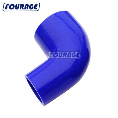 China Auto Wrapping Auto Parts 120mm Length Flexible Reinforced Reducer Rubber Silicone 90 Degree Air Inlet Pipe Hose Reducer Elbow for sale