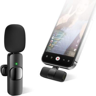 China Portable Headset Microphone Lavalier Wireless Microphone Video Recording Audio Interview For Android iPhone Youtube Game Live Broadcast Mic for sale