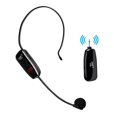 China Headset Microphone LED Display Wireless Head Microphone Digital UHF Wireless Microphone for sale