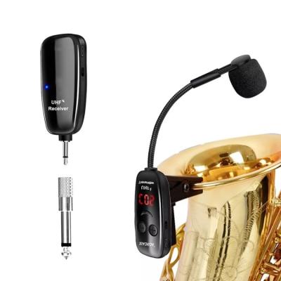 China Receiver - Wireless Transmitter 50M Range Handheld Microphone Plug and Play UHF Instruments Saxophone Wireless Microphone Great for Trumpets for sale