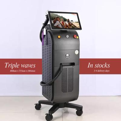 China Hair removal; Skin Rejuvenation ADM 1600W 3 Waves Diode Laser Hair Removal Ice 755nm 808nm 1064nm Diode Laser Hair Removal Titanium Titanium for sale