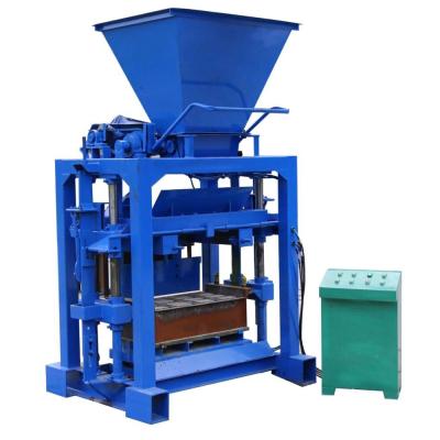 China Building Material Stores QT4-35 Manual Concrete Block Making Machine Production Line With Trolley Pallet And Free Block Mold for sale