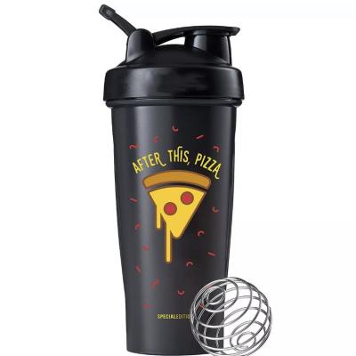 China New Design Wholesale Logo Shaker Cup Bottle BPA Free Custom Viable Sports Fitness Plastic Gym Protein Shaker Bottle for sale