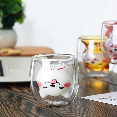 China Manufacturer Directly Provides Double Wall Tea Cups Drinking Water Cute Stocked Cartoon Mug for sale