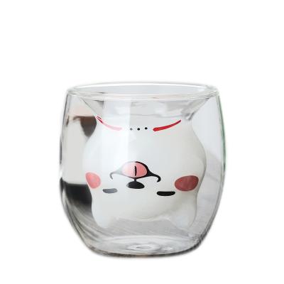 China Wholesale Cute Cartoon Cup Drinking Water Wall Shiba Inu Double Stocked Cup for sale