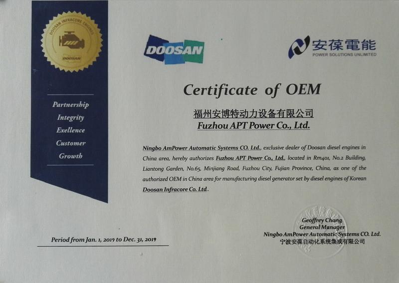 Doosan OEM - Fuzhou APT Power Co. Ltd