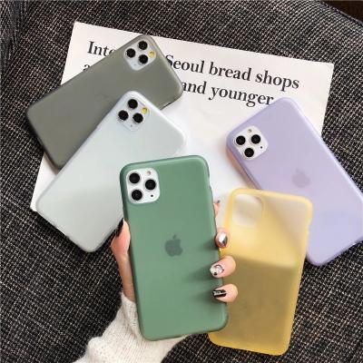 China Anti-Scratch/Shockproof/Slip-Proof/Anti-Dust Colorful For Iphone 12 5G Phone Case Cover 2020 Matte Soft Silicone TPU For Iphone 12 pro Max Cell Phone Accessories for sale