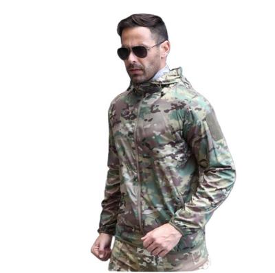 China Deletable Outdoor Hunting Tactical Hooded Camping Coats Clothes Jacket Camouflage Jungle Clothing Fishing Hunting Tactical Anorak for sale