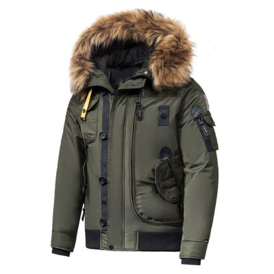 China Parkas 2019 Winter Men's Casual Collar QUICK DRY Fur Hooded Jacket for sale