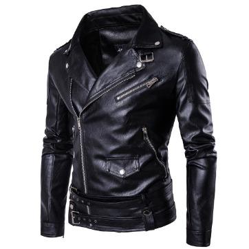 China Multi-zippers Outdoor Classic Design Men's Leather Jacket Coat Anorak EUR Locomotive Bomber Leather Jacket Coat Motorcycle Jackets for sale