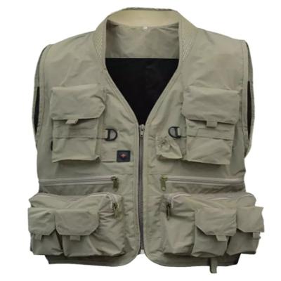 China OEM Anti-UV Customization 2020 New Fashion Multi-pockets Fishing Vest Jacket Oxford Fabric Waterproof Outdoor Polyester Fishing Vest for sale