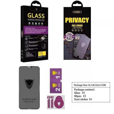 China Perfect Fit Privacy Farewell Spy White Edge Completely Messed Transparent Membrane Mobile Phone Film for sale