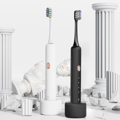 China Sonic Electric Toothbrush Ultrasonic Automatic Battery Powered Smart Toothbrush USB Charging Wireless Base Waterproof for sale