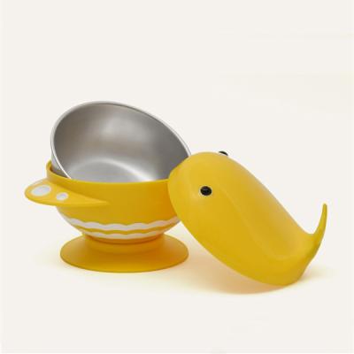 China LULA 360ml Animal Viable Whale Child BPA FREE 316 Stainless Steel Baby Detachable Bowl With Lid for sale