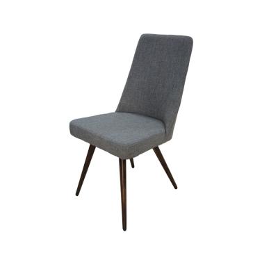 China With Backrest Polyester Fabric Luxury Woodgrain Wholesale PU Upholstered Leather Dining Chairs for sale