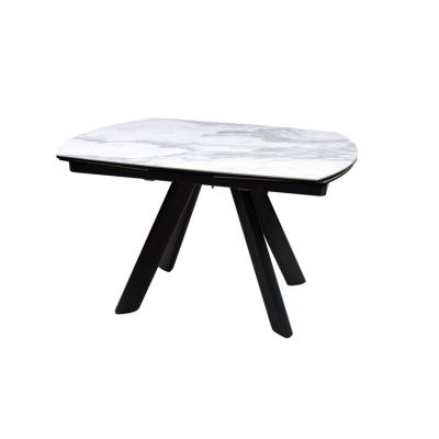 China (Other) China Home Furniture Adjustable Ceramic Dining Table Topped Luxury Tempered Glass for sale