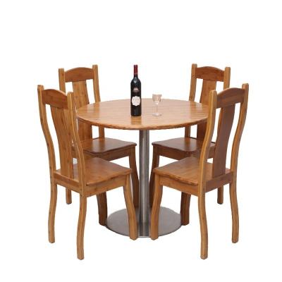 China High Quality Convertible Color 100% Natural Bamboo Round Dining Table for sale