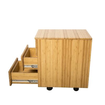 China 3 Drawer Office Sustainable Bamboo File Cabinet Bamboo Safe File Cabinet for sale