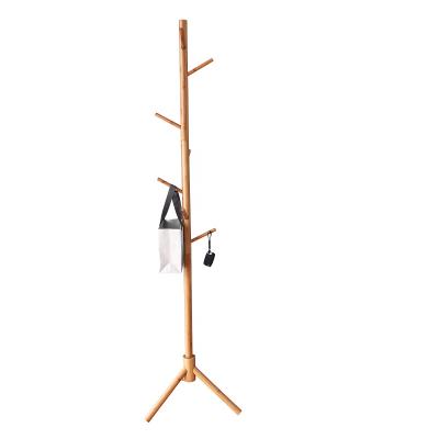 China New Style Adjustable Wall Mounted Hat Coat Hanger Rack Multiple (Height) Bamboo Coat Rack for sale