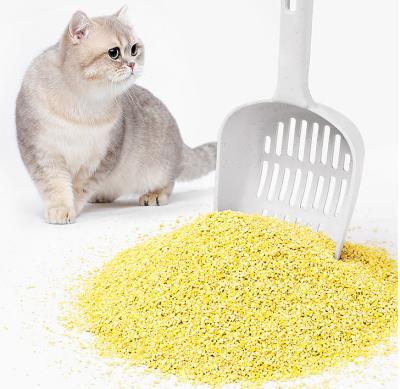 China 1mm Millet Cat Litter Plant Natural Manufactured Toilet Dustless Odorless Crushed Flushable Sand 99.5% Viable For Cat for sale