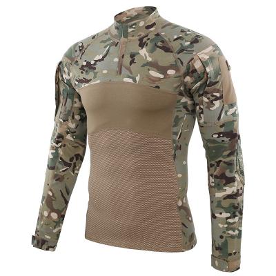 China Wholesale Viable Customization Top Exercise Bodybuilding Military Camouflage Combat Shirt for sale