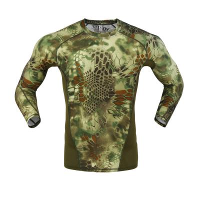 China Breathable Quick Dry Long Sleeve Military Bodybuilding Multiple Colors Tight Fit Combat Shirt for sale