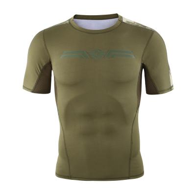 China Customization Breathable Sweat Absorption Combat Shirt Custom Pattern Tactical Short Sleeve For Male for sale