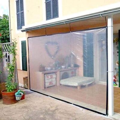 China PVC Clear PVC Vinyl Tarpaulin Glass Patio Panels Fire Retardant for sale