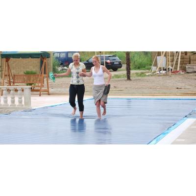 China Blue Safety Swimming Pool Cover For Swimming Pool PVC Tarpaulin Water Swimming Pool Cover for sale