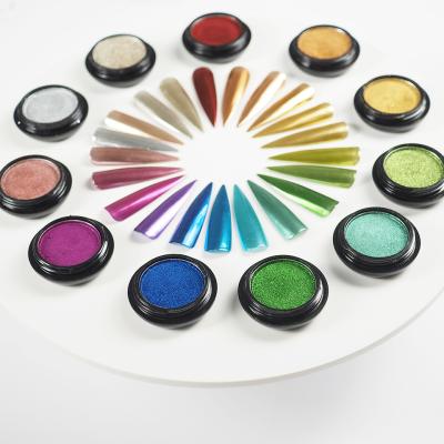 China Non-Toxic Solid Powder Mirror Effect Mermaid Chrome Nail Glitter Powder for sale