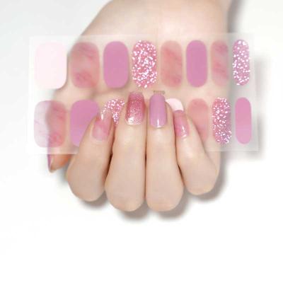 China Easy to Apply& Remove Hot Sale 16 Foils Nail Gel Nail Polish Strips Sticker Flower Printing Check Pattern Wholesale for sale