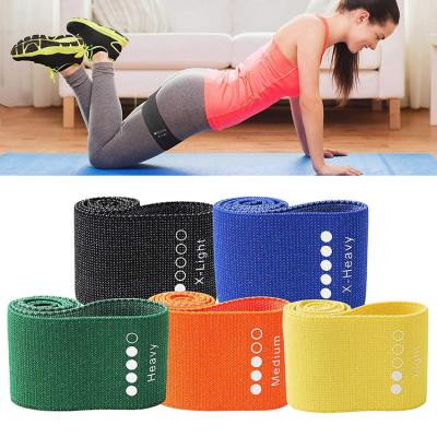 China High Elasticity Building Fitness Slip Non Peel Non Pinch Exercise Fabric Resistance Bands Set for sale