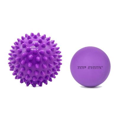 China Durable Custom Logo Massage Body Foot Spiky Lacrosse Cloth Massage Ball Sets for sale