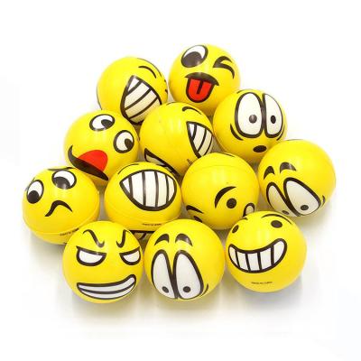 China Promotional Wholesale Custom Logo Memory Foam Squeeze Cute Smile Effort Ball of Eco-friendly Material for sale