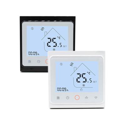 China Digital Smart WIFI Touch Screen Thermostat Radiation Shield Widely Application Te koop