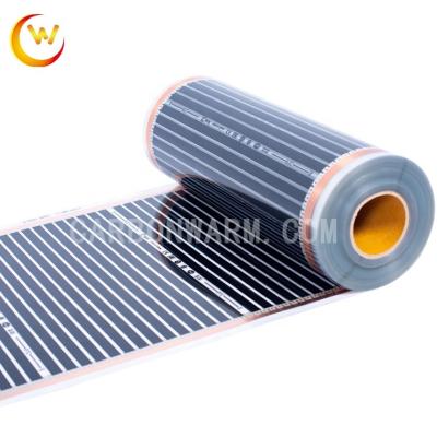 China Carbon Electric Underfloor Heating Film Far Infrared Brass PET Film  Carbon for sale