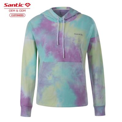 China new style Anti-wrinkle tie-dye design crop winter warm women's hoodies fitness sport superior sense for sale