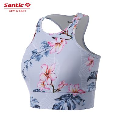 China Ladies Antibacterial Custom Sublimation Printed Yoga High Neck Sports Bra Fitness Wear for sale