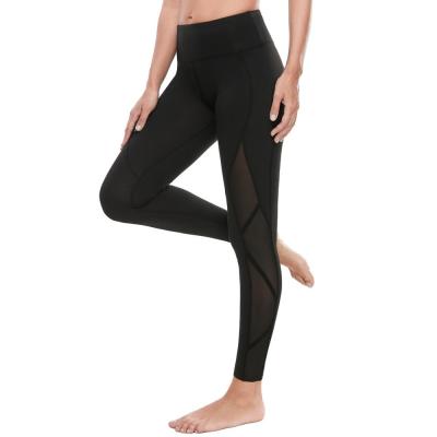 China Black High Waist Compression Gym Women Breathable Leggings With Pocket for sale